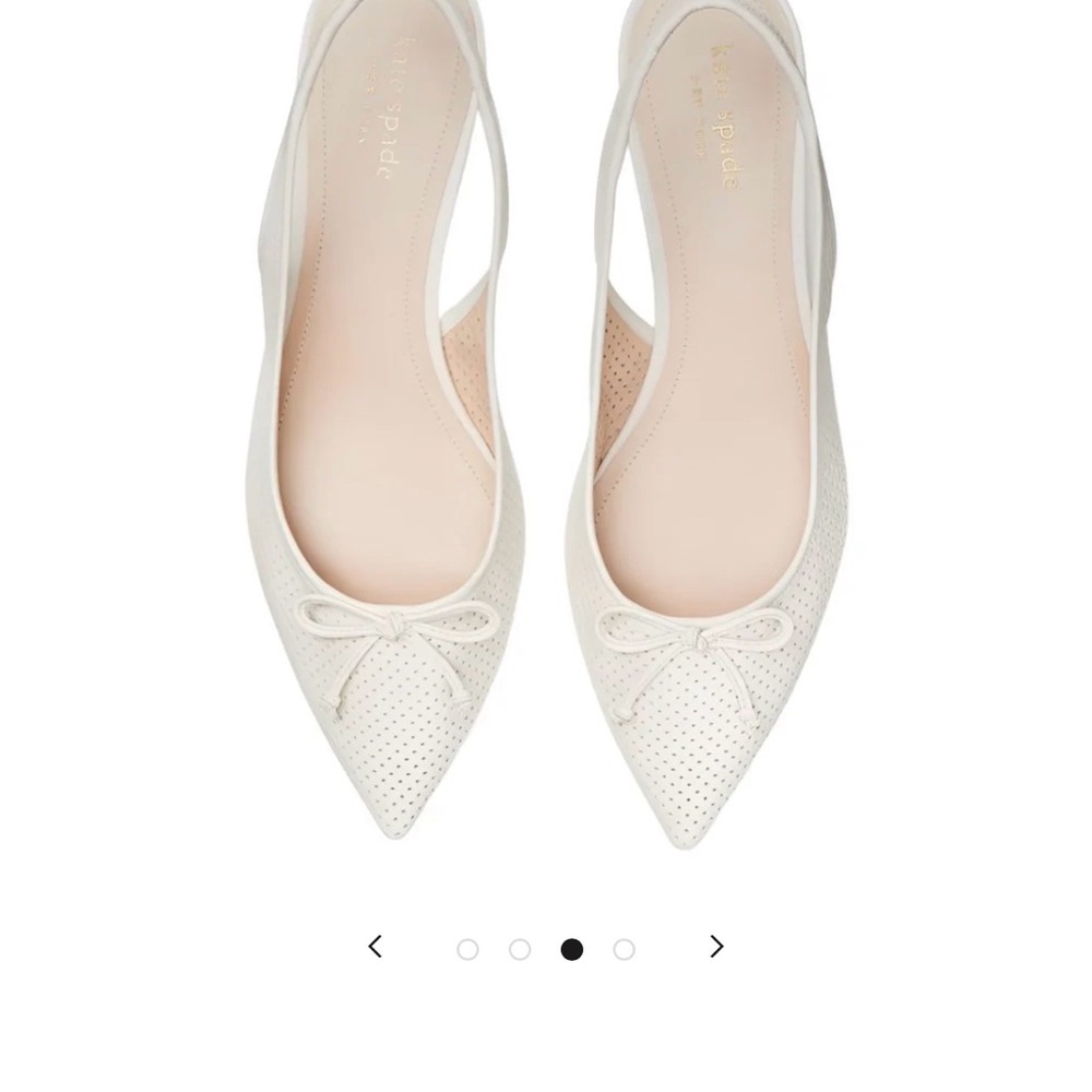 Kate Spade Veronica Pointed-Toe Slingback Flats with Bow Like new